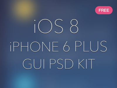 iOS 8 iPhone 6 Plus GUI PSD